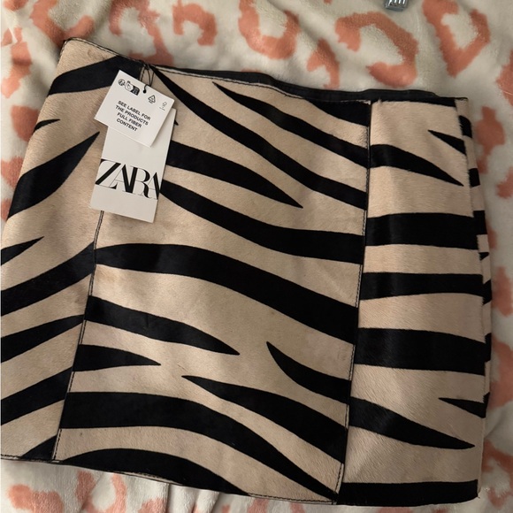 ZARA ANIMAL PRINT LEATHER SKIRT ZW COLLECTION NWT - Picture 6 of 6